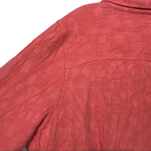 CJ‎ Banks coral peach button up jacket blazer 2X - Picture 6 of 8